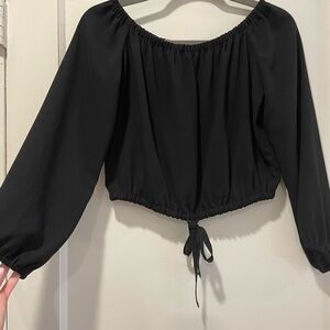 Aritzia Wilfred Black Women's Off- The Shoulder Top